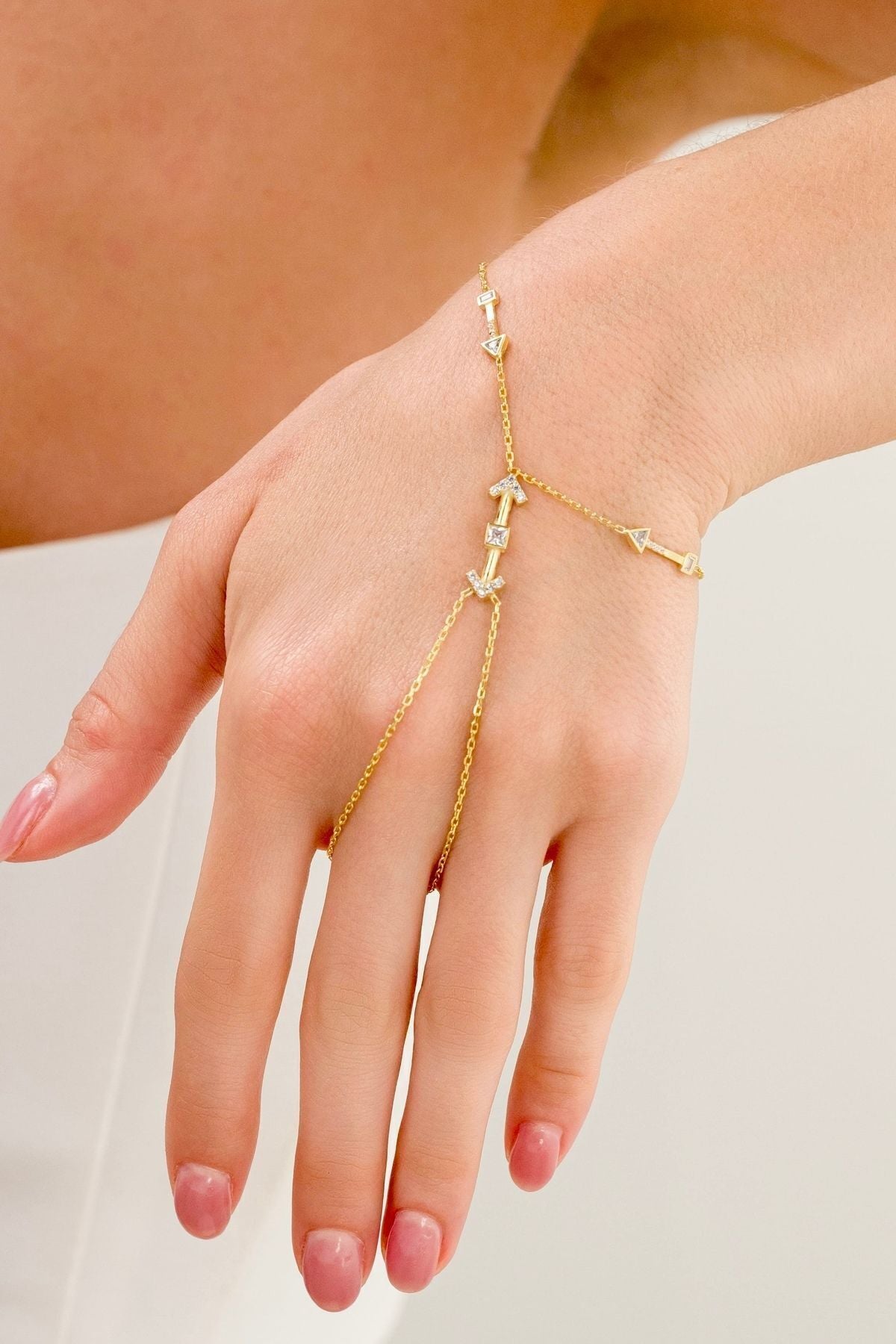 14 K Gold Kaplama 925 Ayar Gümüş Tasarım Taşlı Şahmeran