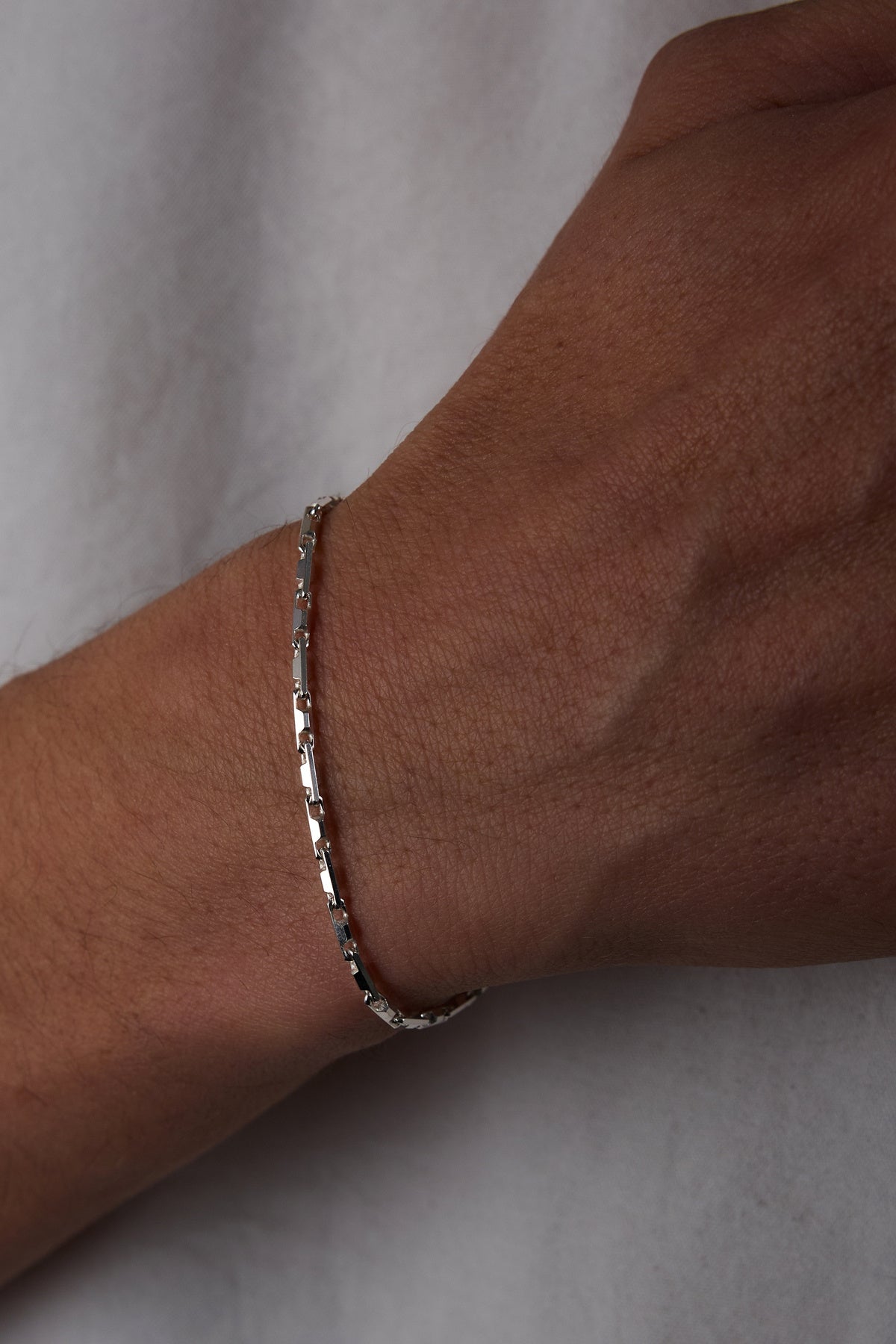 925 Sterling Silver Old Money Italian Octagonal Bracelet