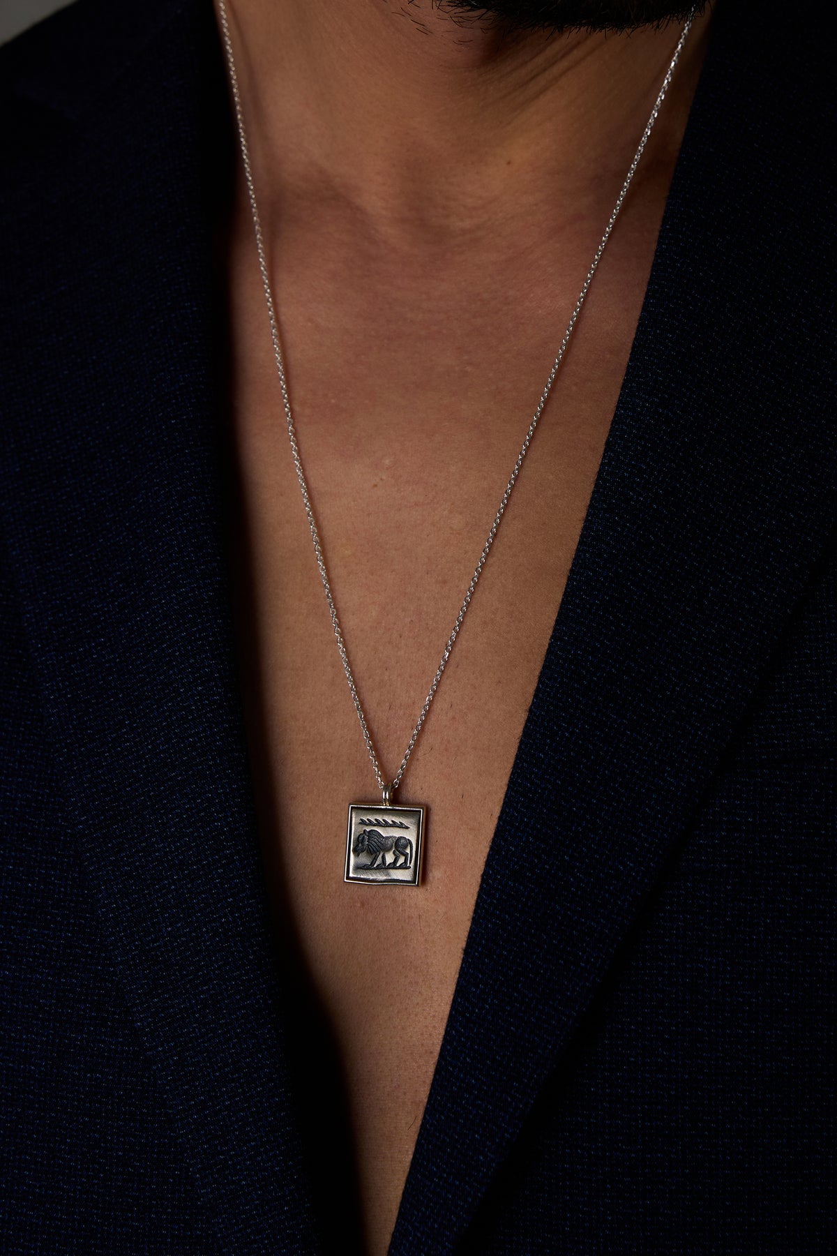 925 Sterling Silver Lion Forse Necklace