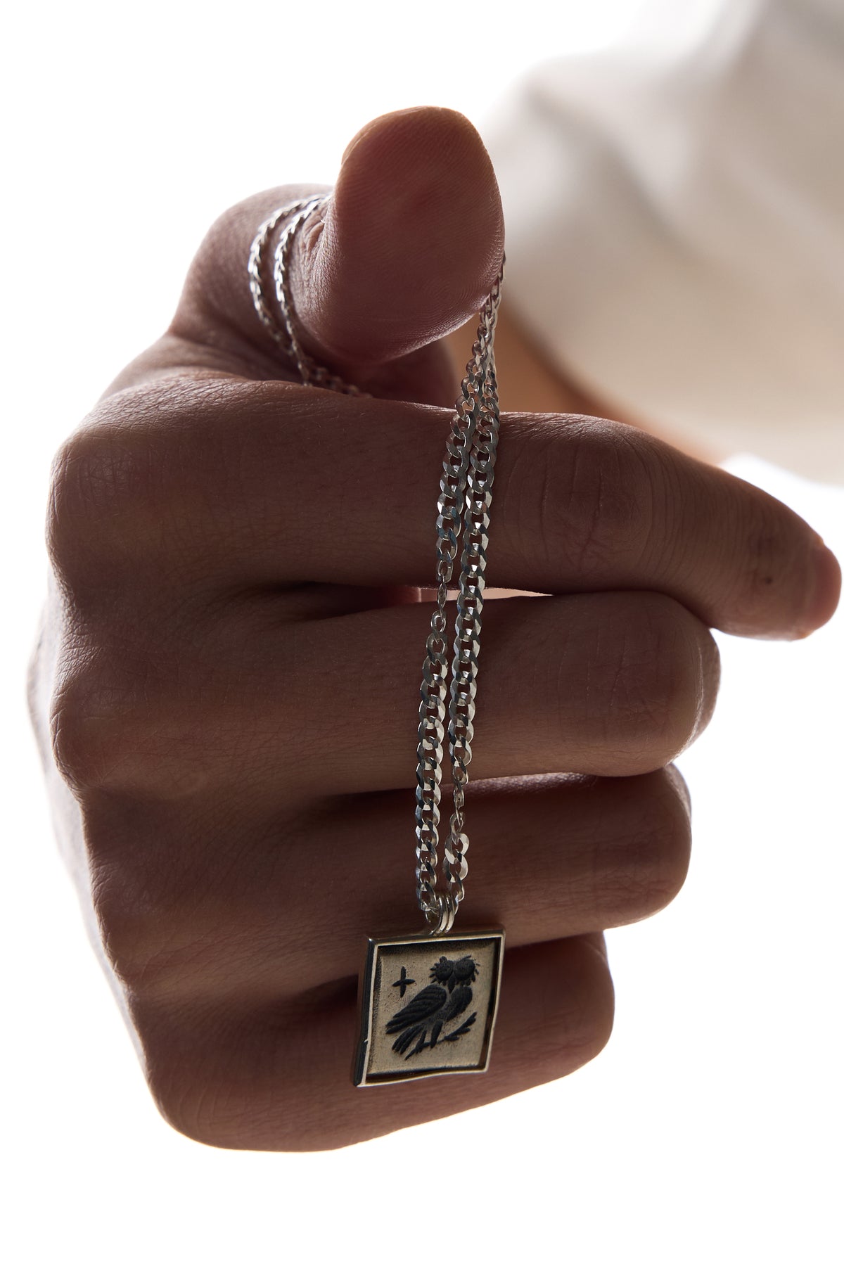 925 Sterling Silver Coin Wise Bird Gourmet Necklace