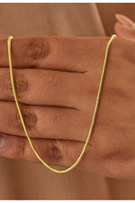 14 K Gold Kaplama 925 Ayar Gümüş Yılan Zincir