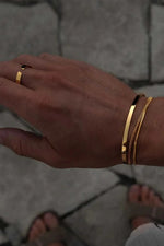 14K Gold Plated 925 Sterling Silver Old Money Gourmet Bracelet