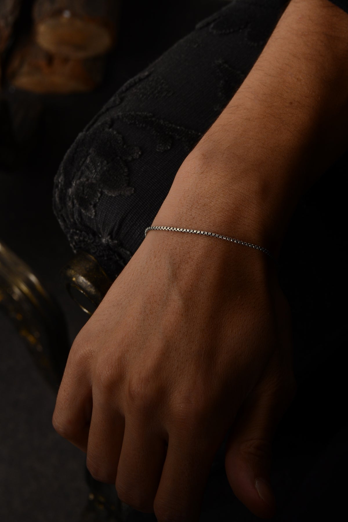 925 Sterling Silver Old Money Oxidized Dodge Bracelet