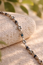 925 Sterling Silver Sapphire Mariner Bracelet