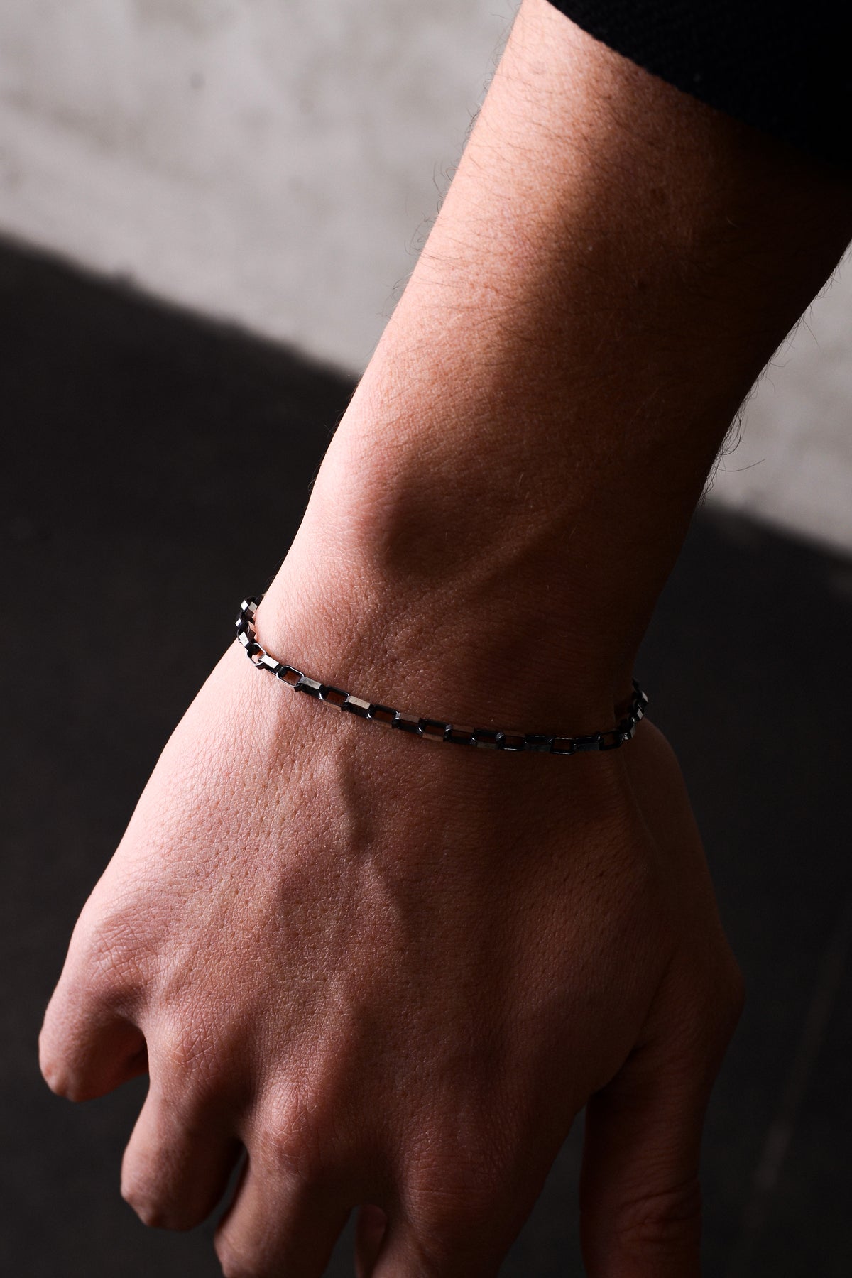 925 Sterling Silver Old Money Italian Oxidized Chunky Curb Bracelet