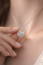 14K White Gold Plated 925 Sterling Silver 1 Ct Moissanite Solitaire Necklace
