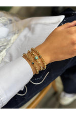 14 K Gold Kaplama 925 Ayar Gümüş Nazar Göz Bileklik