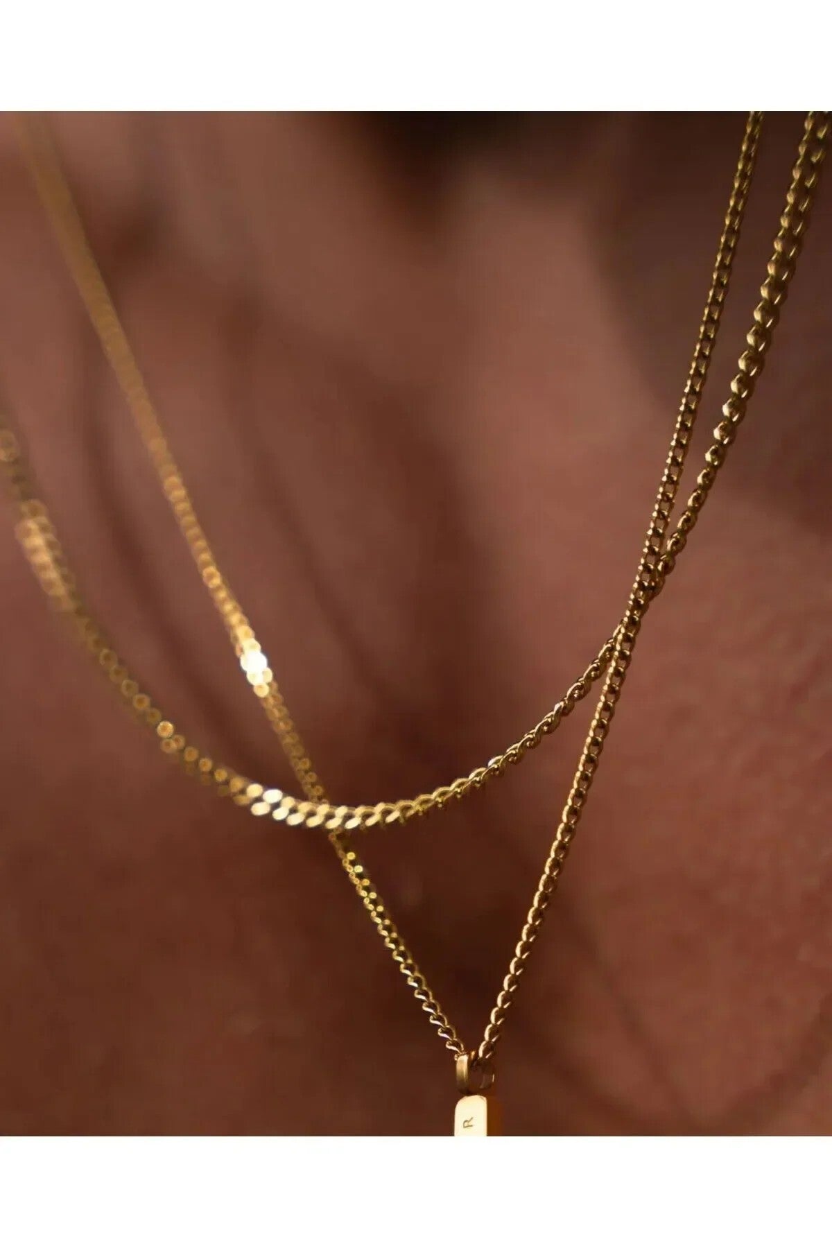 14 K Gold Kaplama 925 Ayar Gümüş 2 Mm Gurmet Kolye