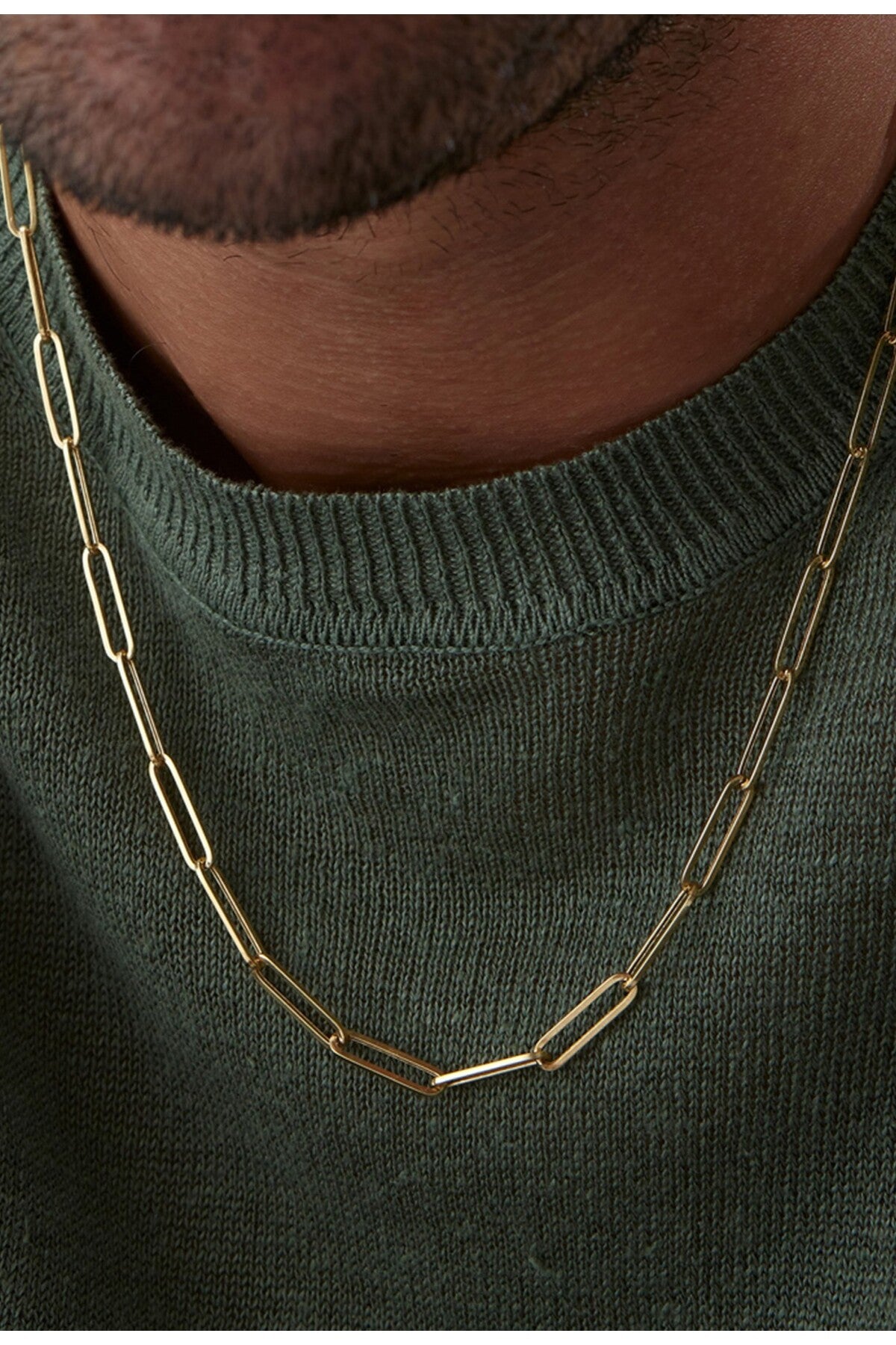 14 K Gold Kaplama 925 Ayar Gümüş İtalyan Lazer Ataç Zincir
