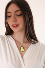 14K Gold Plated 925 Sterling Silver Virgin Mary Medallion Necklace