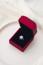 14K White Gold Plated 925 Sterling Silver Daisy Spinner Ring