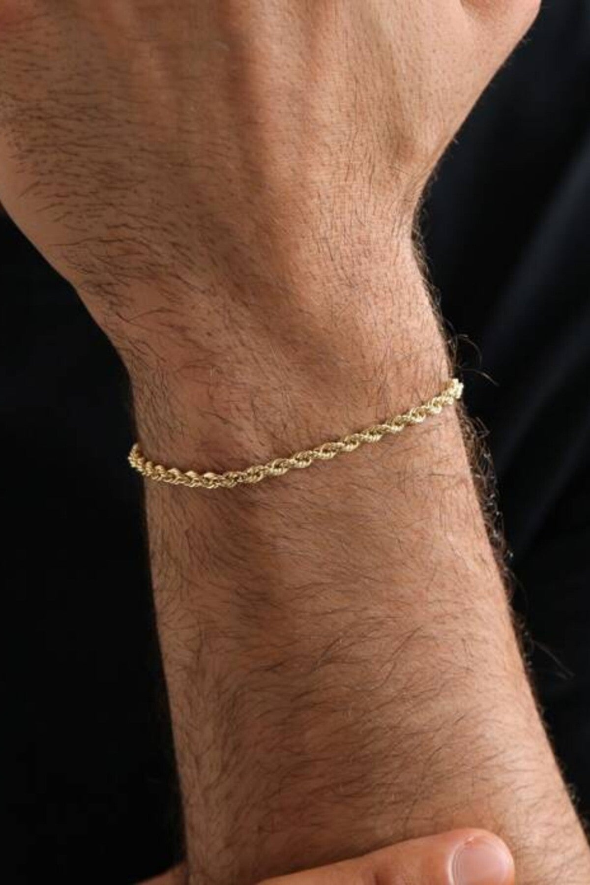 14K Gold Plated 925 Sterling Silver Old Money Italian Medium Rope Bracelet