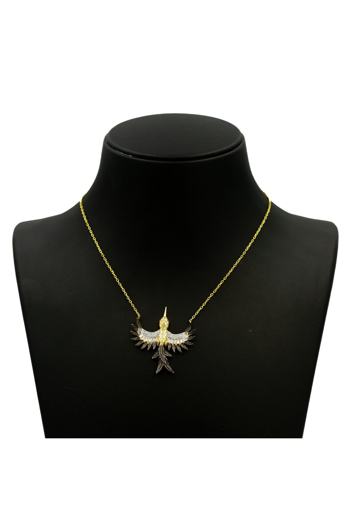 14 K Gold Kaplama 925 Ayar Gümüş Kırlangıç Kolye