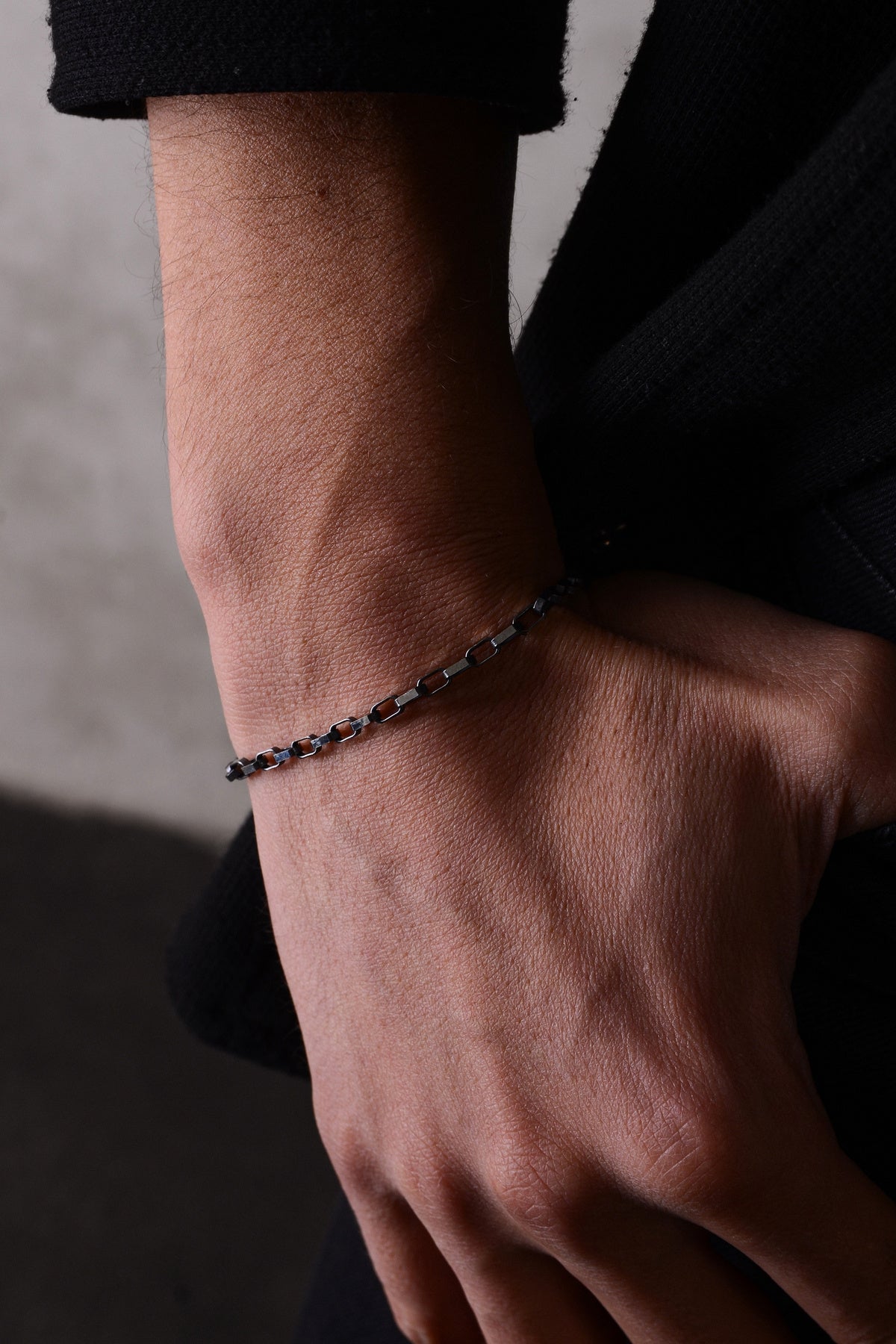 925 Sterling Silver Old Money Italian Oxidized Chunky Curb Bracelet