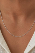 925 Sterling Silver Old Money Slim Foxtail Necklace