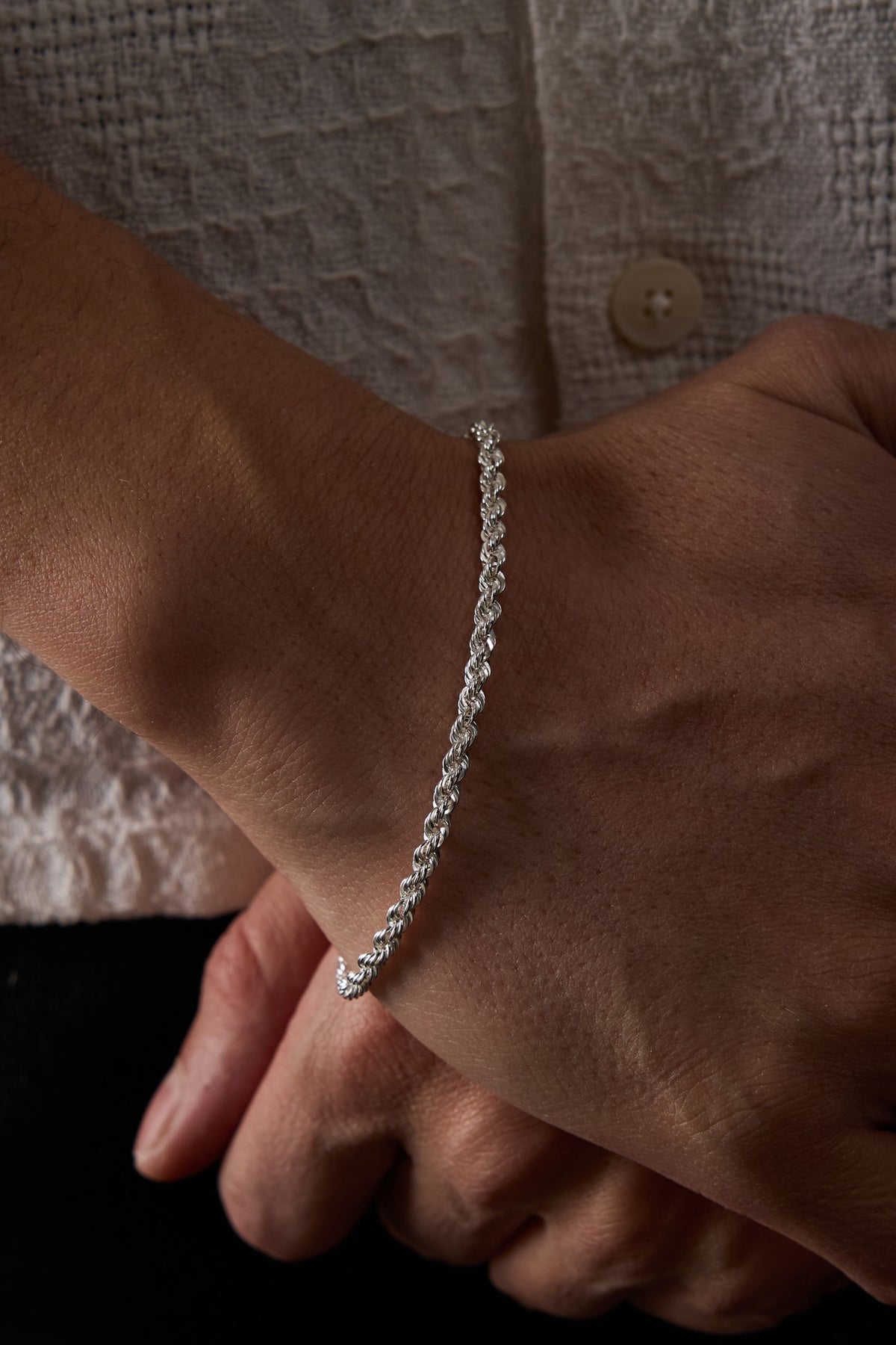925 Sterling Silver Old Money Oxidized Italian Crushed Bracelet