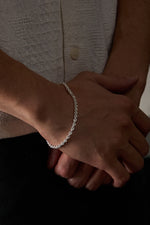 925 Sterling Silver Old Money Oxidized Italian Crushed Bracelet