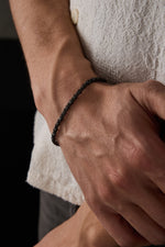 925 Sterling Silver Old Money Oxidized Italian Crushed Bracelet