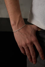 925 Sterling Silver Old Money Oxidized Italian Crushed Bracelet