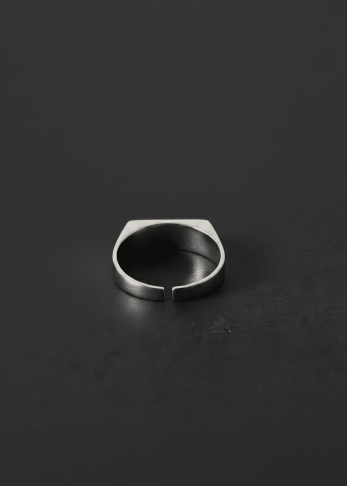 925 Sterling Silver Old Money Adjustable Rectangular Handmade Ring