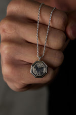 925 Sterling Silver Antique Deer Rope Chain Necklace