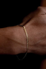 14 K Gold Kaplama 925 Ayar Gümüş Pres Kalemli Gurmet Bileklik