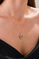 14 K White Gold Kaplama 925 Ayar 100 Dilde Seni Seviyorum Kolye