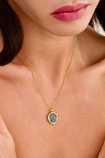 14 K Gold Kaplama 925 Ayar Gümüş Evil Eye Kolye