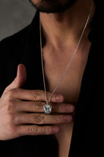 925 Sterling Silver Antique Deer Rope Chain Necklace
