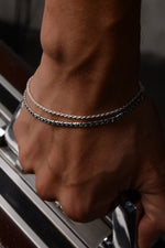 925 Sterling Silver Old Money Burmese Rope Bracelet