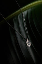 925 Sterling Silver Antique Warrior Flat Bead Necklace