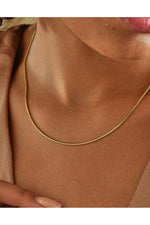 14 K Gold Kaplama 925 Ayar Gümüş Yılan Zincir