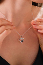 14 K White Gold Kaplama 925 Ayar 100 Dilde Seni Seviyorum Mercek Kolye