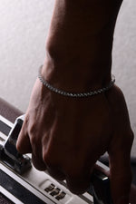 14 K White Gold Kaplama 925 Ayar Gümüş Tenis Su Yolu Bileklik