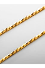 14 K Gold Kaplama 925 Ayar Gümüş Old Money Küp Zincir