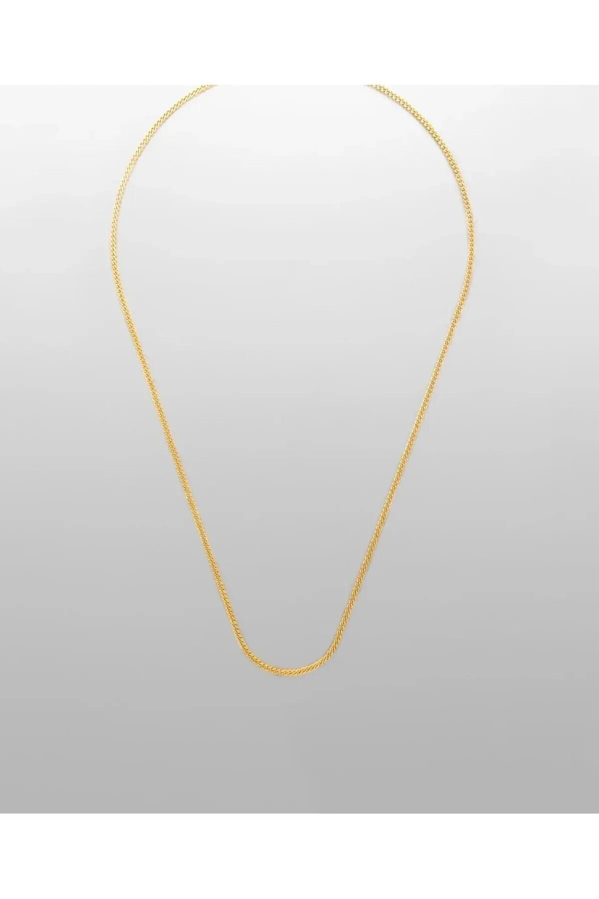 14 K Gold Kaplama 925 Ayar Gümüş 2 Mm Gurmet Kolye