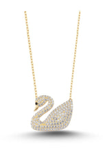 14 K Gold Kaplama 925 Ayar Gümüş Kuğu Kolye