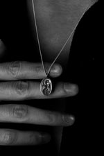 925 Sterling Silver Hieroglyph Warrior Dodge Necklace