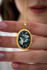 14 K Gold Kaplama 925 Ayar Gümüş Kelebek Madalyon Kolye