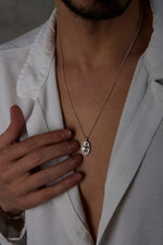 925 Sterling Silver Antique Warrior Dodge Necklace