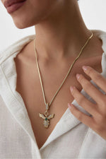 14K Gold Plated 925 Sterling Silver Phoenix Pendant