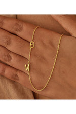 14K Gold Plated 925 Sterling Silver Custom Initial Design Necklace