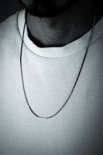 925 Sterling Silver Old Money Oxidized Square Foxtail Chain