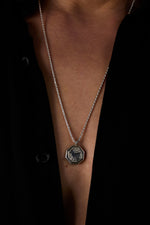 925 Sterling Silver Antique Deer Rope Chain Necklace