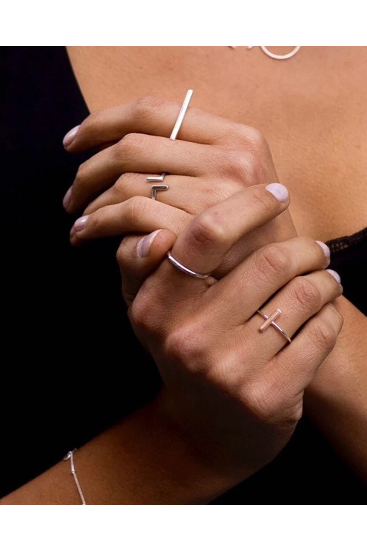 925 Sterling Silver Plain Paris Ring