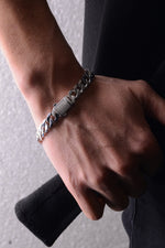 14 K White Gold Kaplama 925 Ayar Gümüş Miami Cuban Bileklik