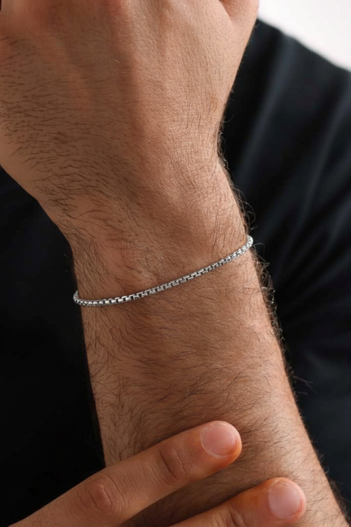14K Gold Plated 925 Sterling Silver Beveled Dodge Bracelet