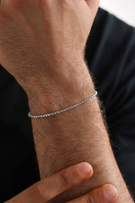 14K Gold Plated 925 Sterling Silver Beveled Dodge Bracelet