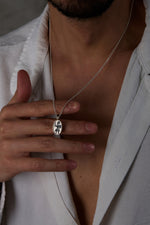 925 Sterling Silver Antique Warrior Dodge Necklace