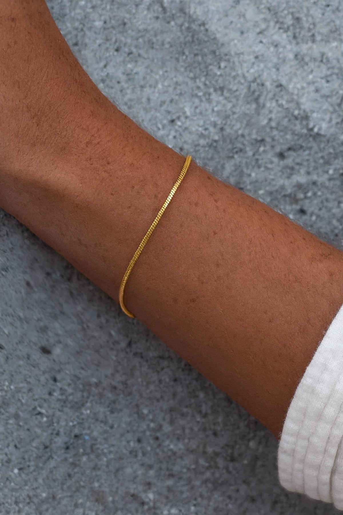 14 K Gold Kaplama 925 Ayar Gümüş Old Money Yılan Bileklik